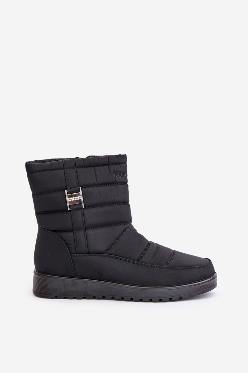 Lightweight women&#039;s snow boots with zip black Mezitha