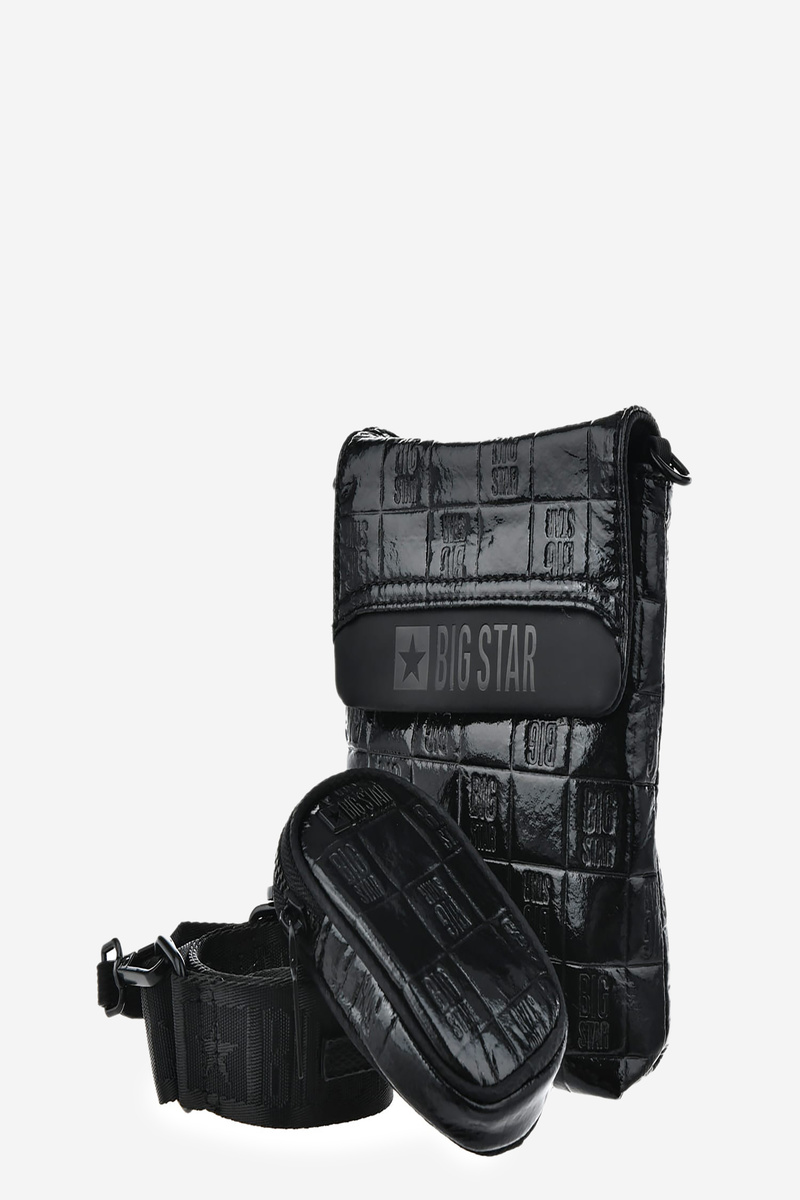 Lacquered handbag Saszetka Big Star black