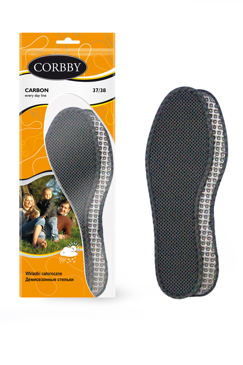 Corbby CARBON wkładki z tkaniną dystansującą i węglem aktywny