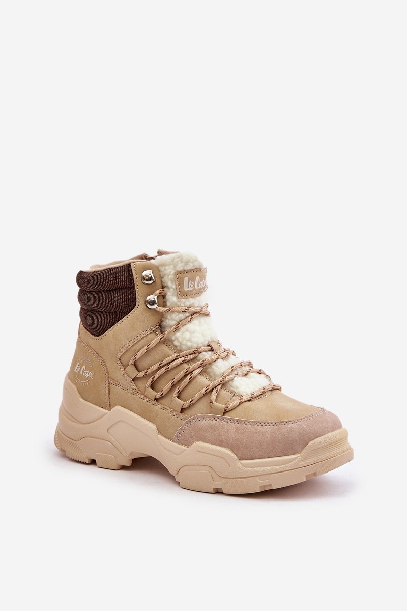 Insulated women's trappers Lee Cooper beige
