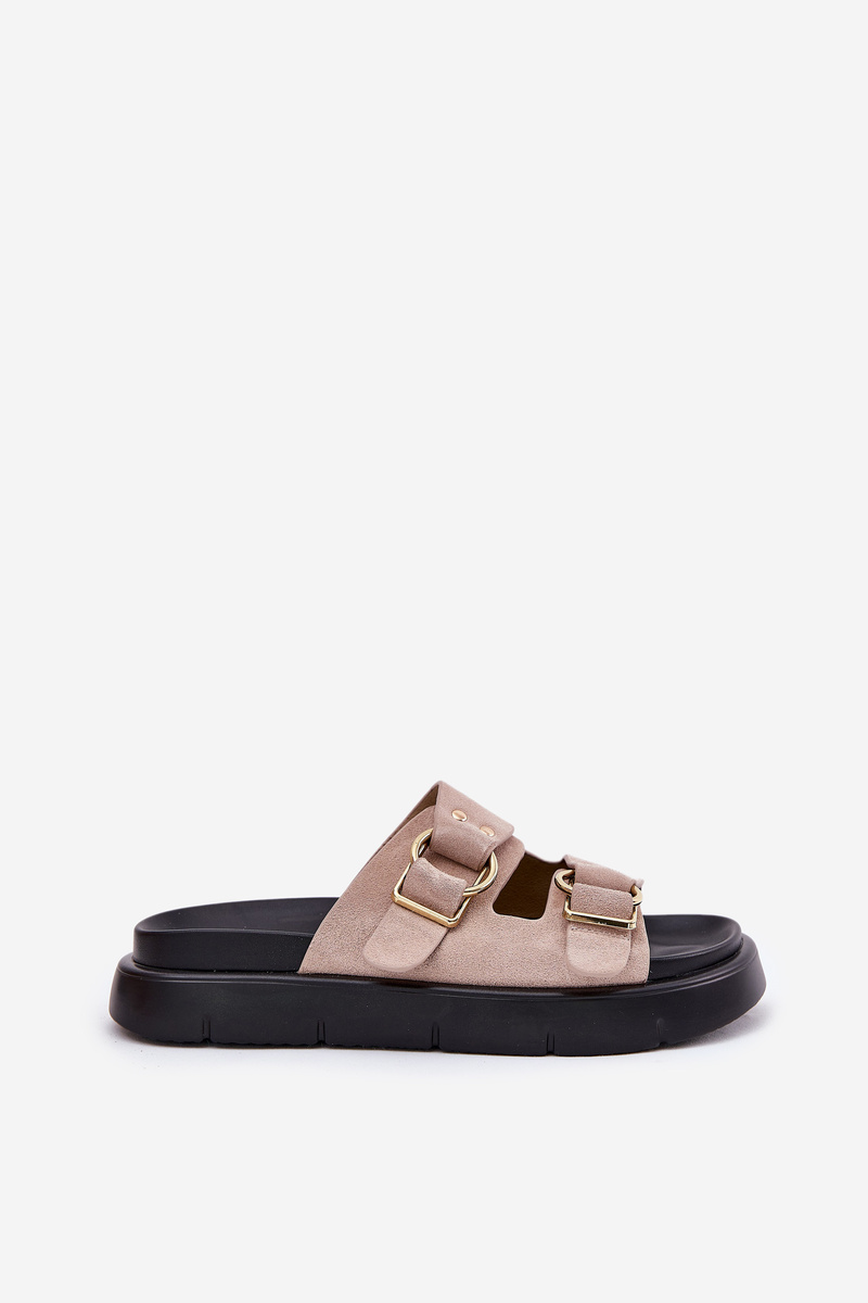 BIG STAR SHOES Dámske Velúrové Sandały S Dekoratívnymi Prackami Big Star