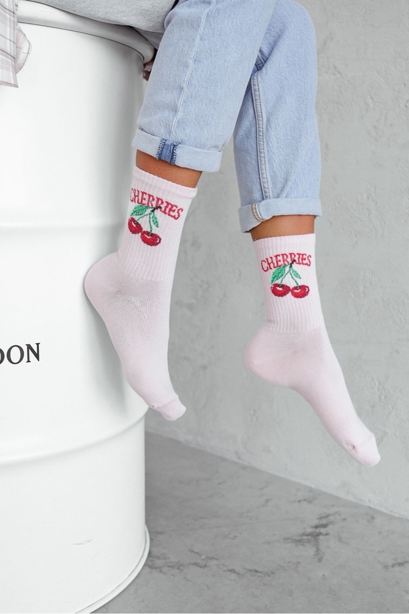 Milena Dámské Ponožky CHERRIES Pudrově Růžová