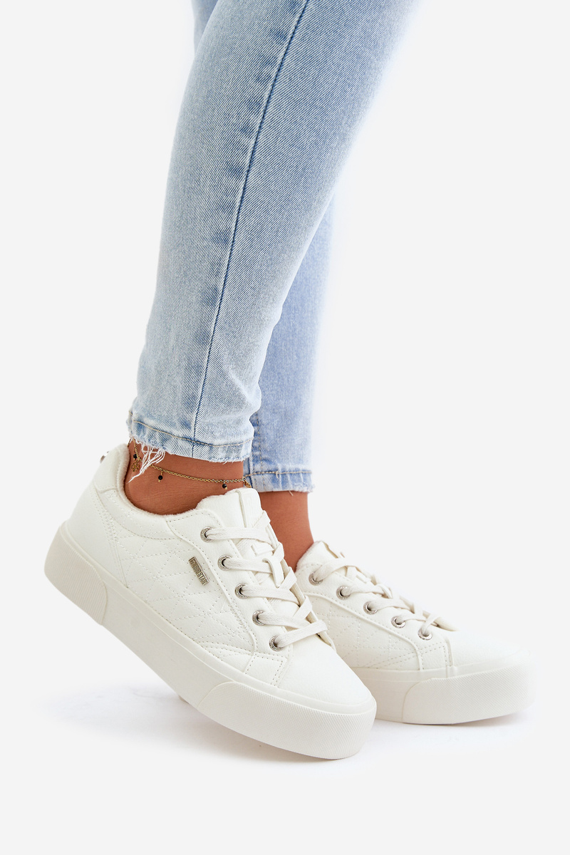 Women's insulated platform sneakers Big Star white