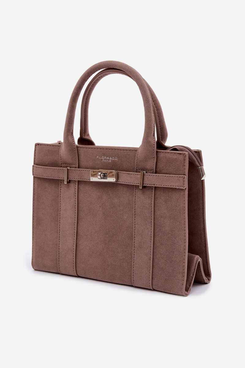 Flora&Co Boxová kabelka, béžová eko semiš