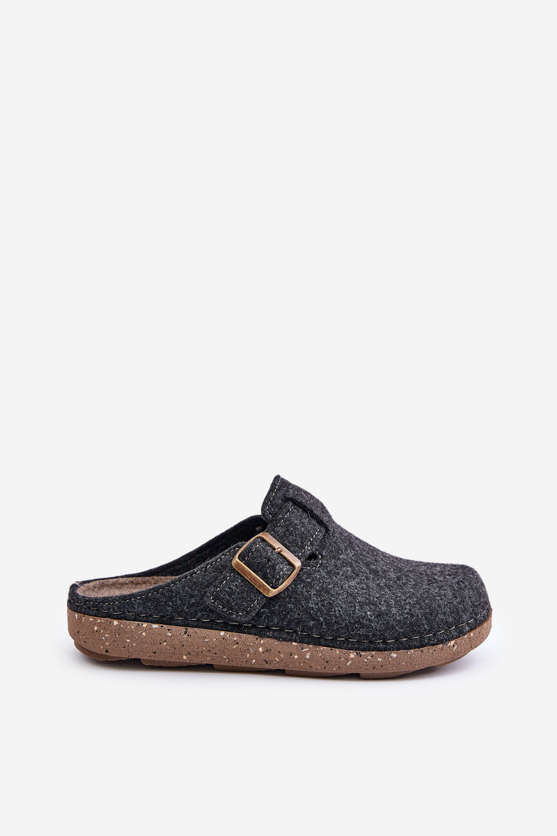 Men&#039;s slippers with buckle profilactic slippers Inblu graphite