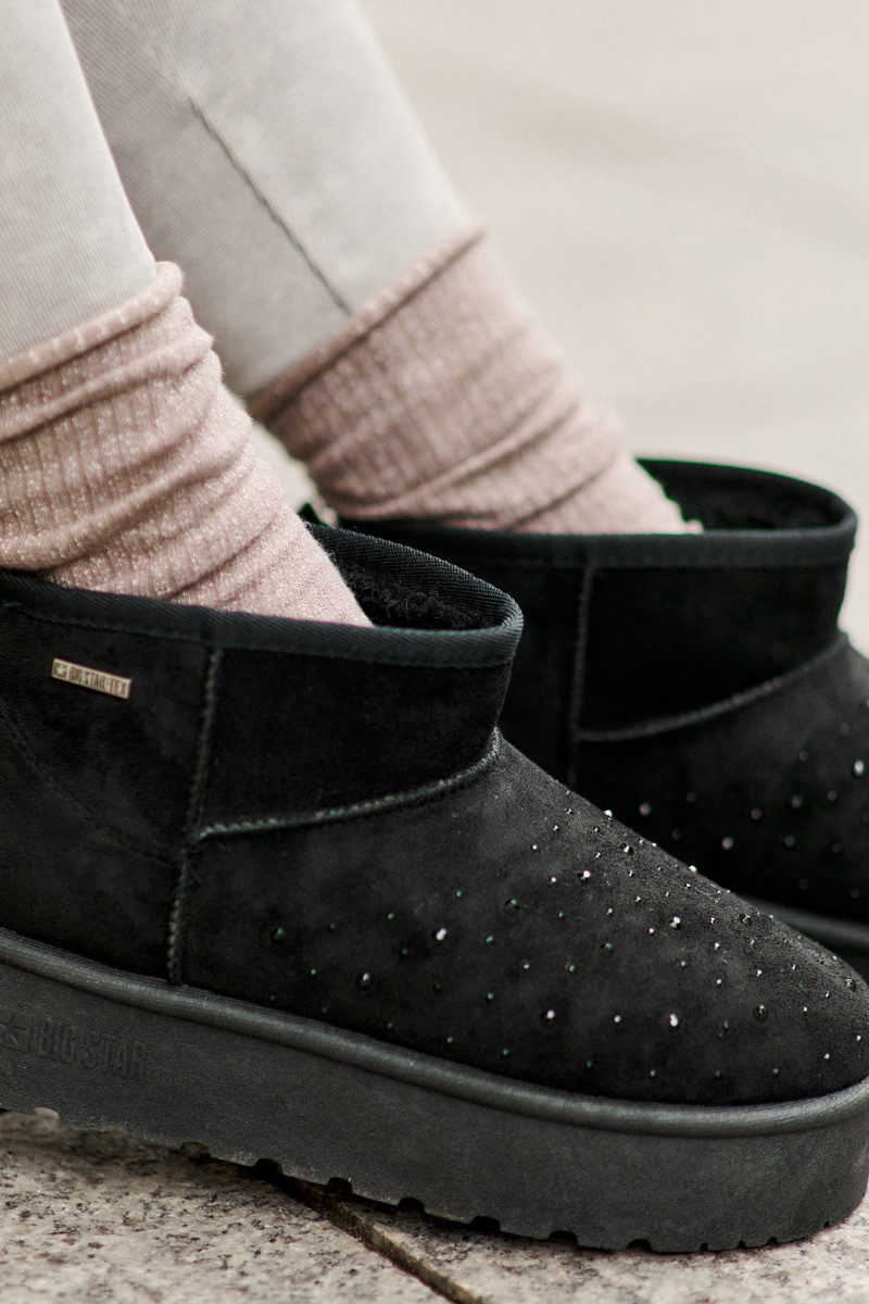 Snow boots with platform decoration Big Star Black