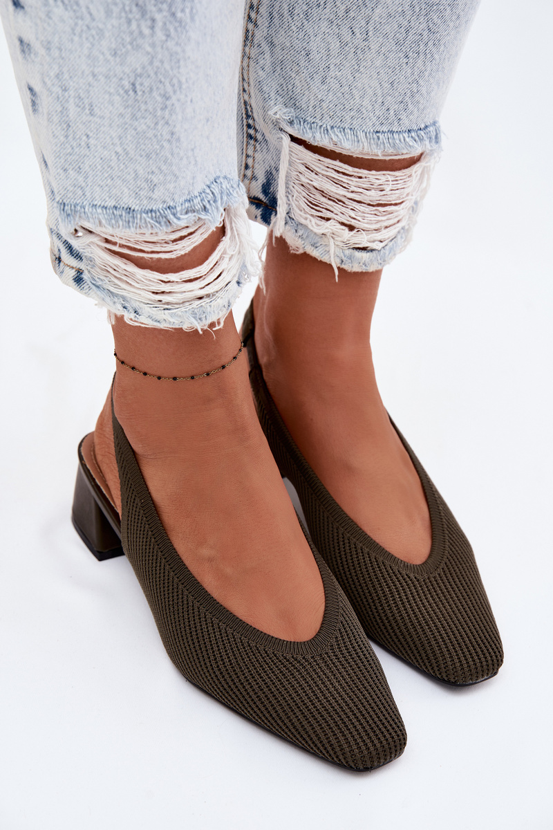 Дамски тъмнозелени сандали на ток Marcelle