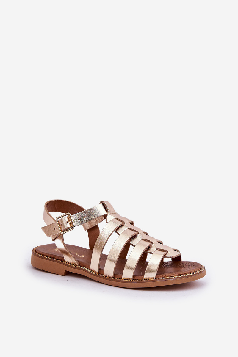 Lewski Shoes Kožené Sandále Na Plochéj Päte Zazoo