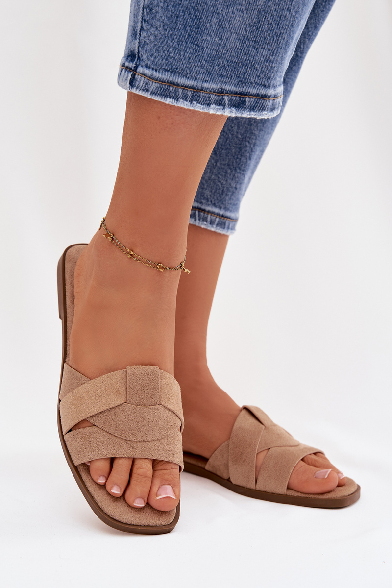 Dámské pantofle Florane z eko semiše