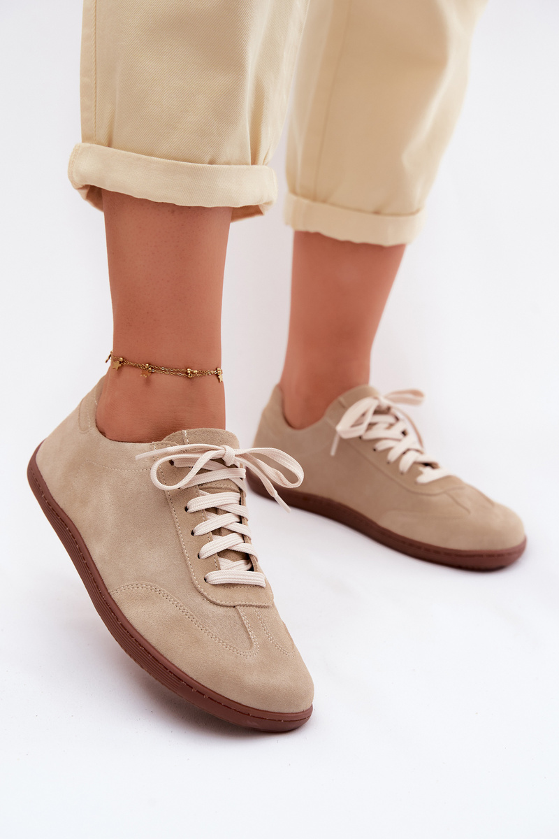 Kožené semišové dámske tenisky barefoot Zazoo