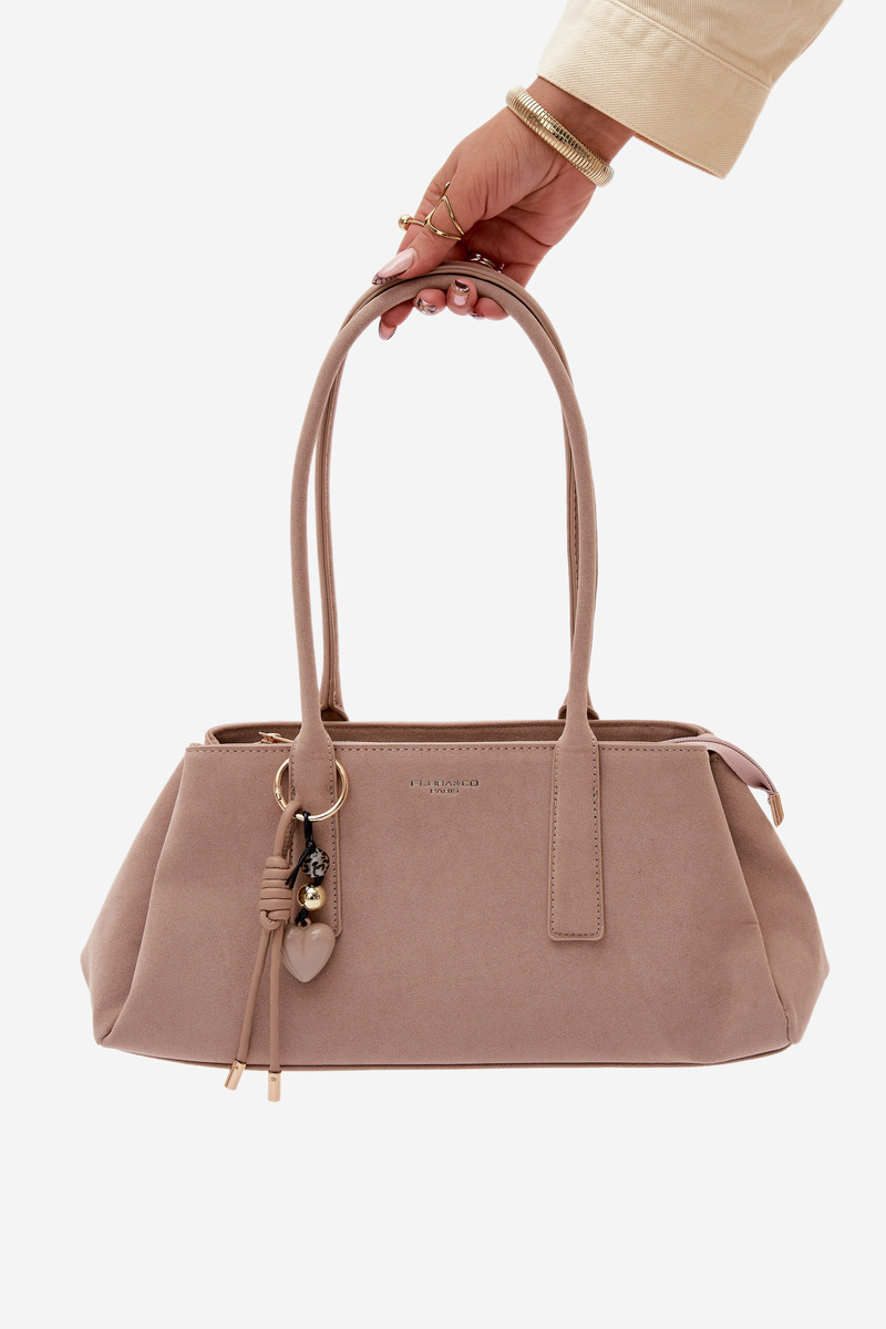 Flora&Co béžová kabelka s príveskom