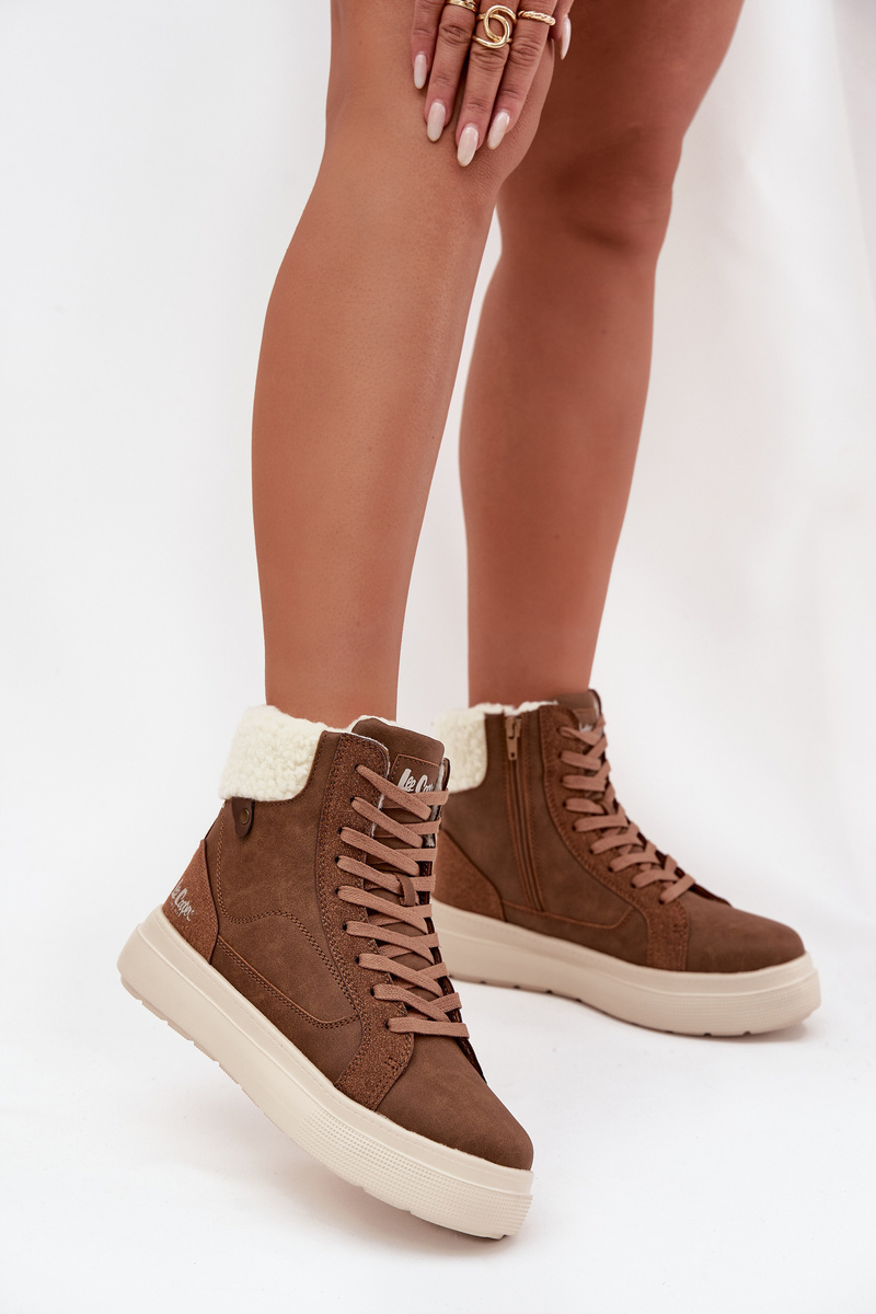 Dámske zimné topánky s kožušinou Lee Cooper