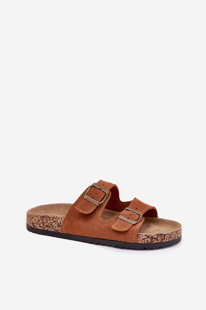 Boto Semišové sandále na korkovej podrážke s prackami Camel Tavira