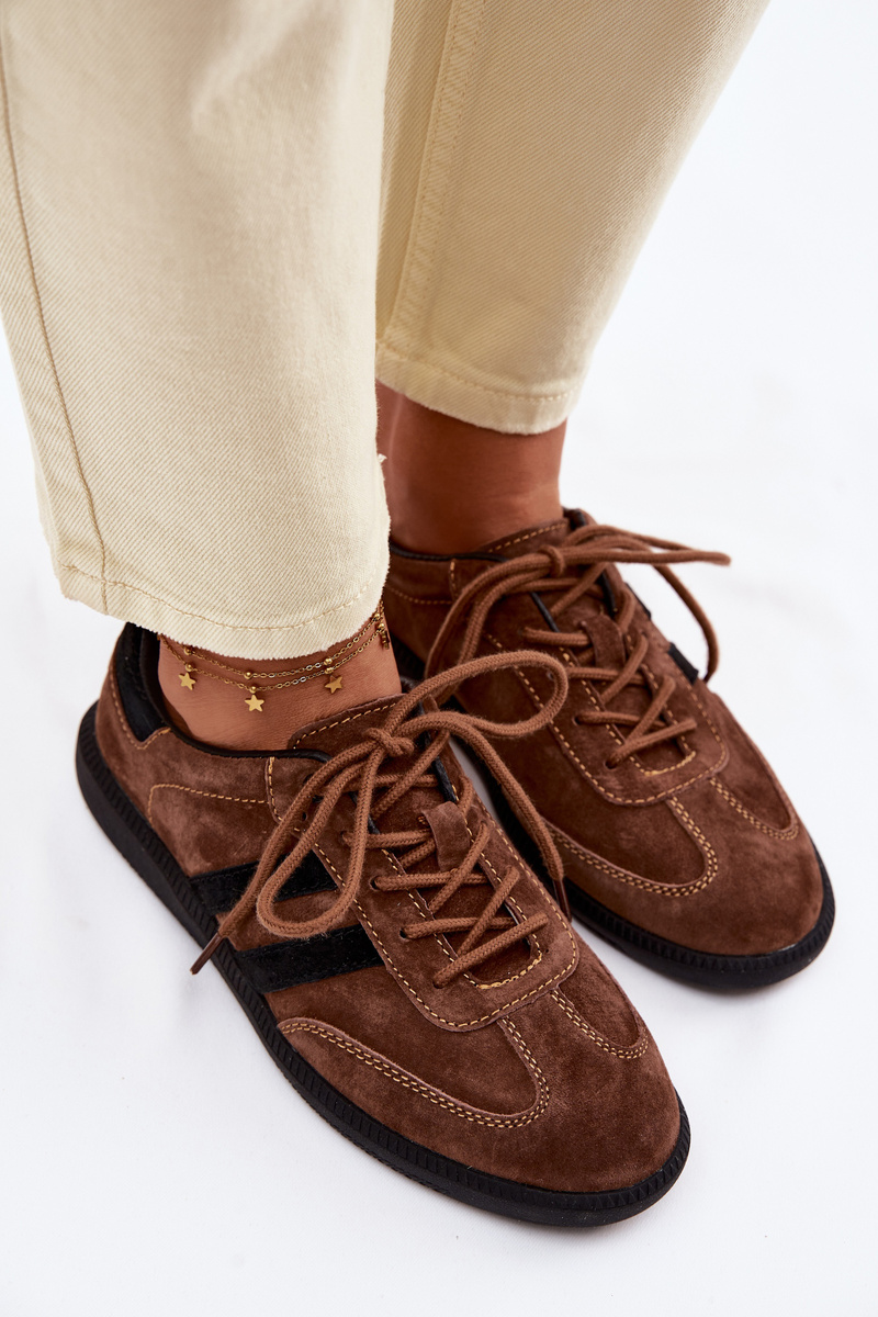 Дамски маратонки Boto Leather Suede кафяви