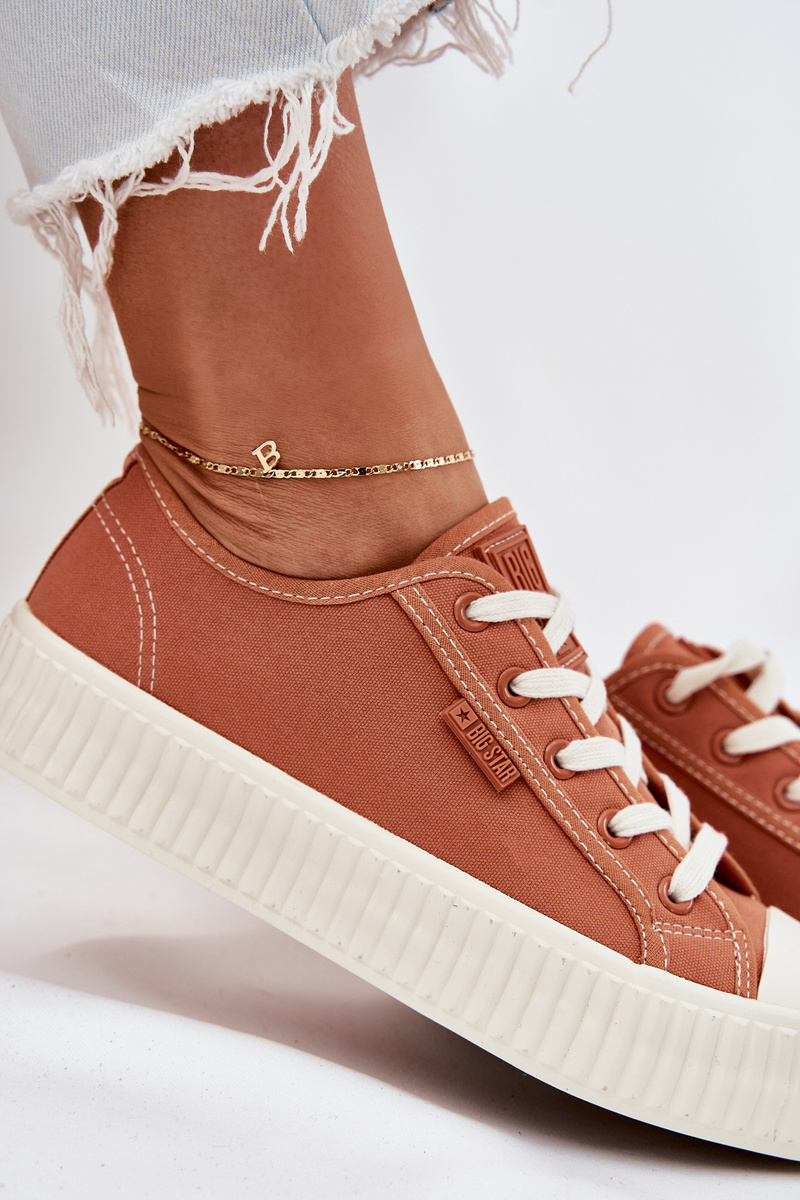 BIG STAR SHOES Dámske textilné tenisky na platforme Big Star