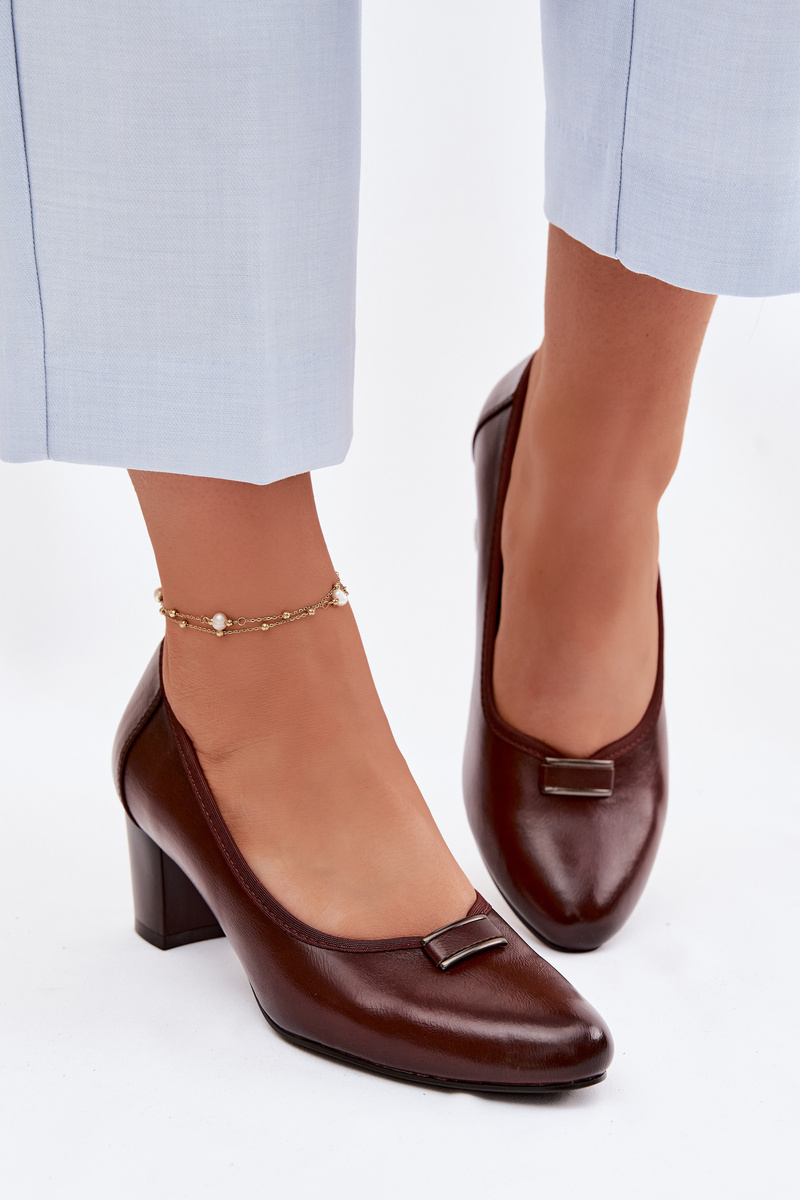 Обувки на ток с блоков ток Vinceza