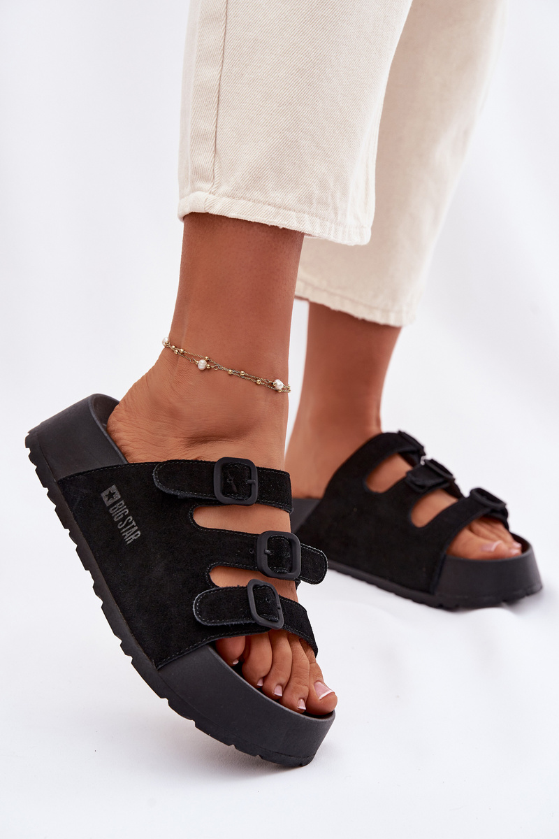 Дамски сандали на платформа с каишки Big Star