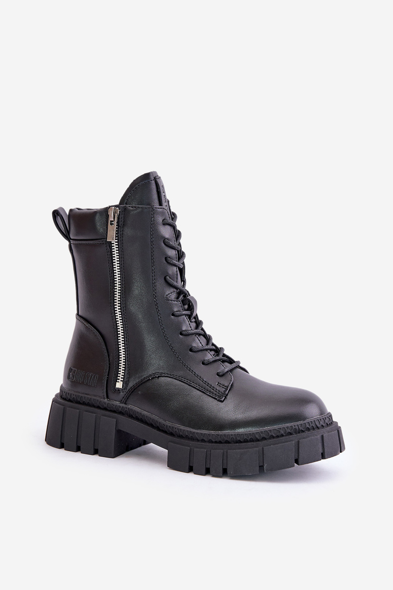 Insulated Women's Workery Shoes Eco Leather Big Star Black