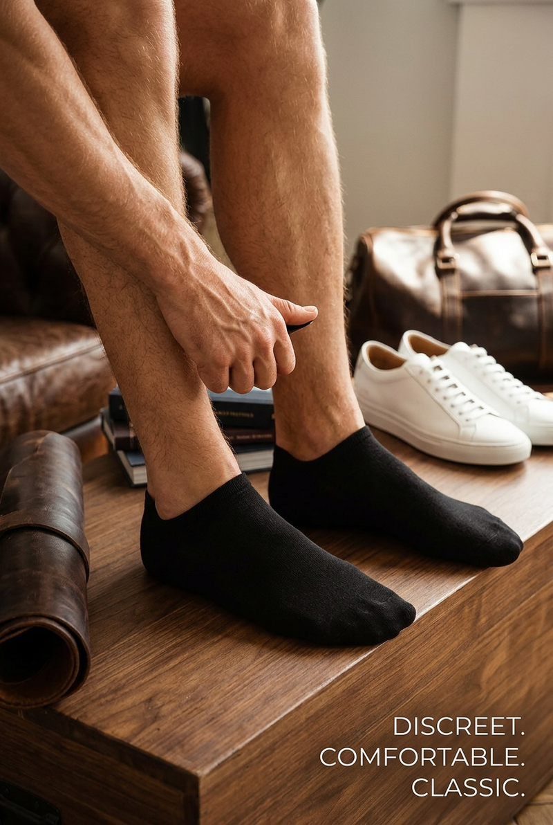 Черни ултра тънки чорапи до глезена Милена