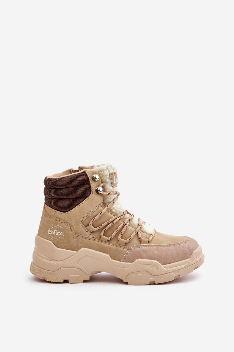 Insulated women's trappers Lee Cooper beige