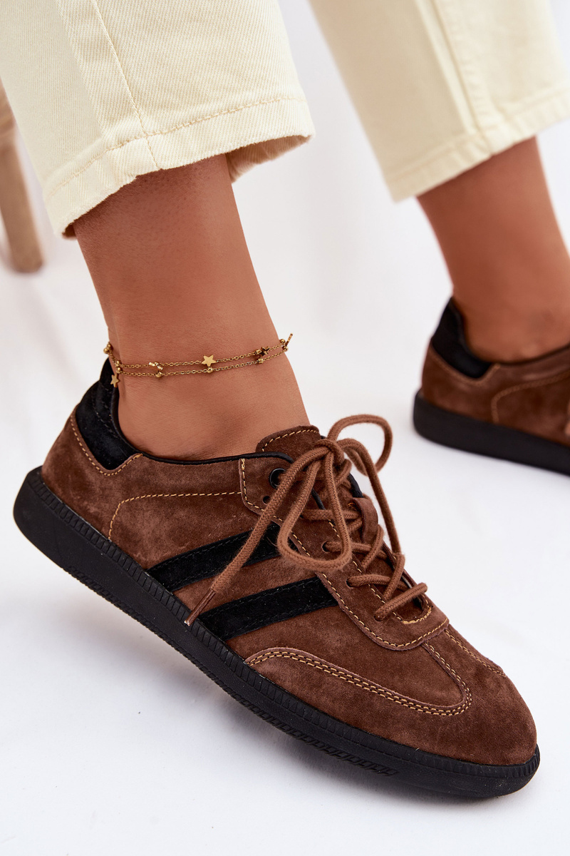 Dámske tenisky Boto Leather Suede hnedé