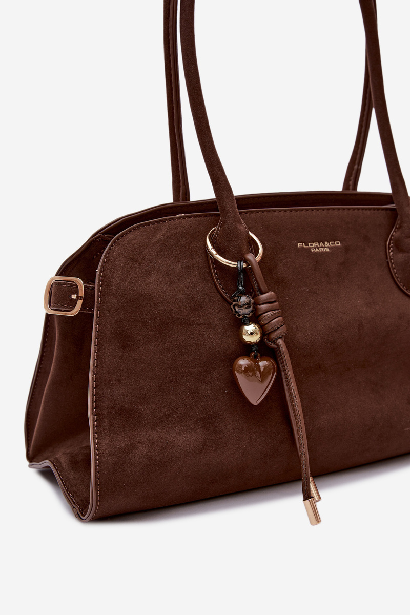 Flora&Co Violette Eco Semišová čokoládová kabelka