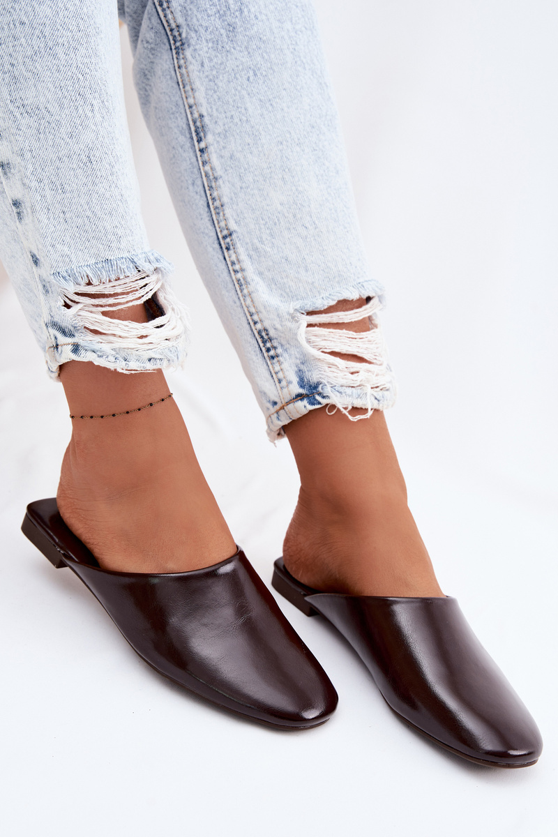 Дамски обувки тип „муле“ от изкуствена кожа