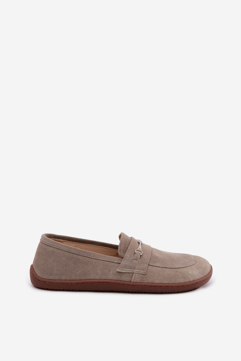 Dámske barefoot semišové mokasíny Cappuccino