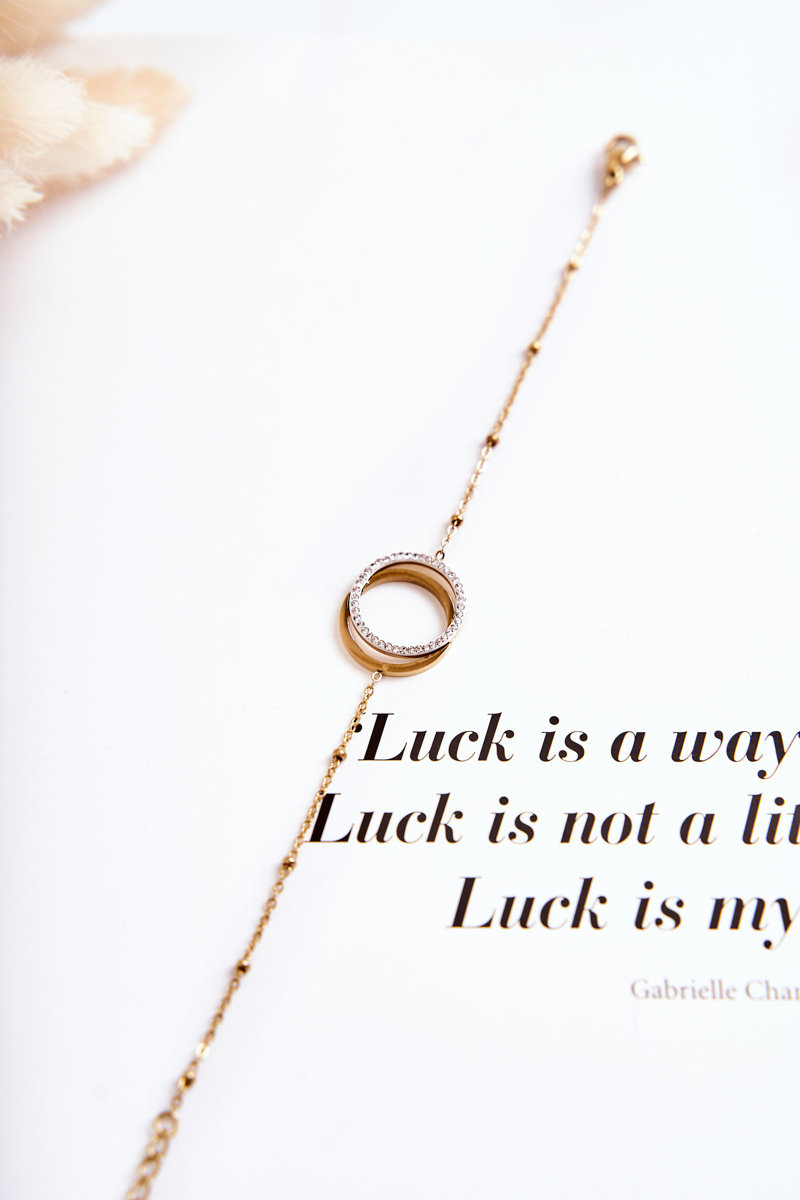 Дамска елегантна гривна с орнаменти и циркони