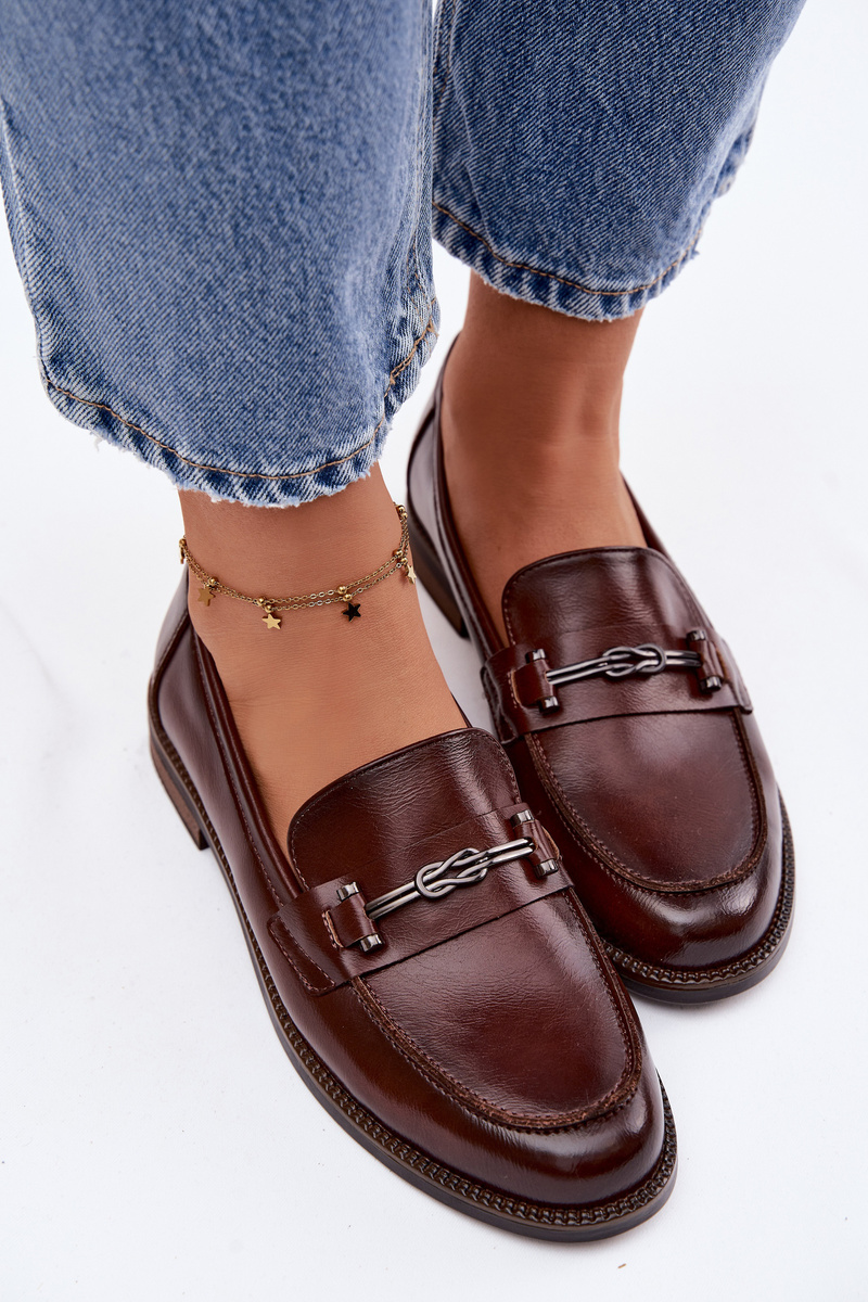 Дамски кожени мокасини Vinceza