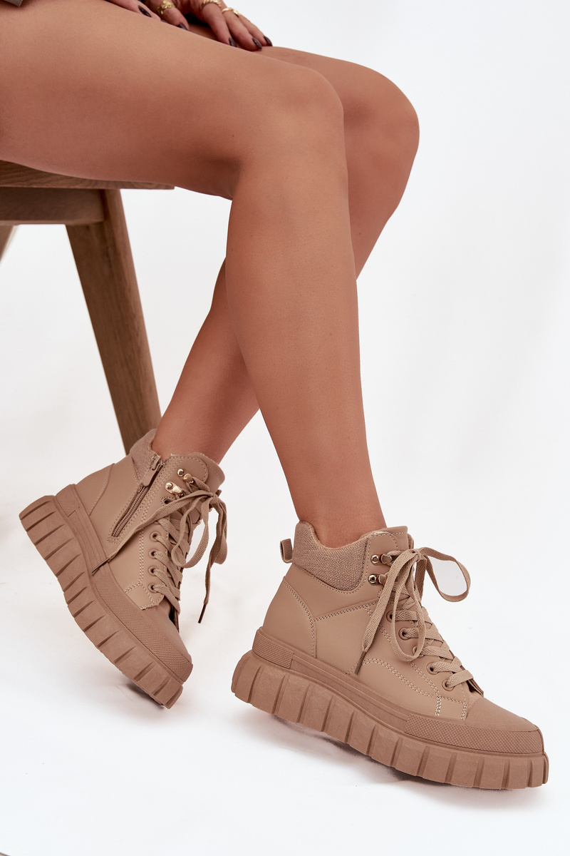 Dámske trapper topánky na platforme Camel Carenna