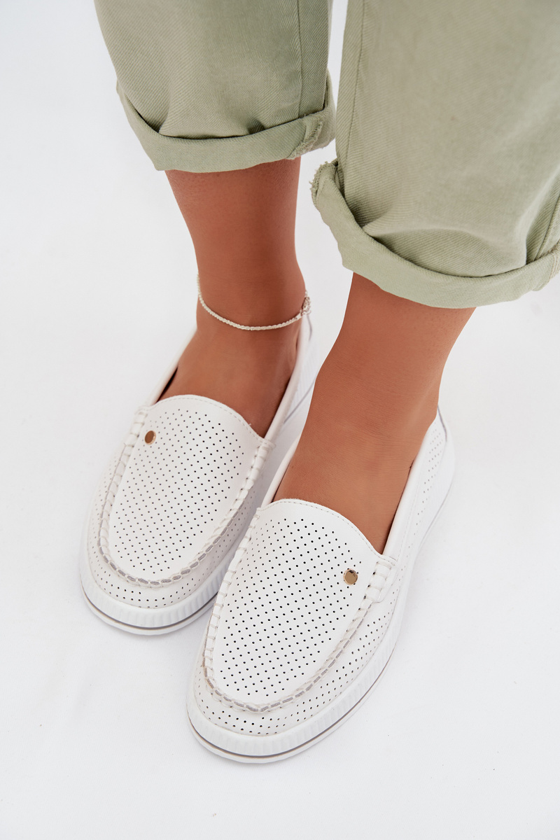 Дамски кожени мокасини S.Barski