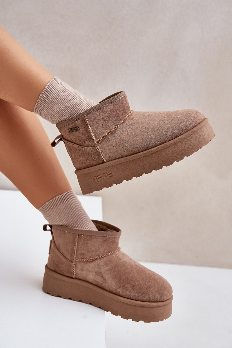 Low snow boots on the Big Star platform OO274A100 beige
