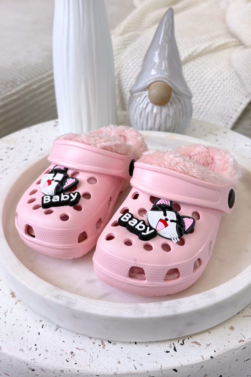 Detské šľapky Boto Foam s kožušinou