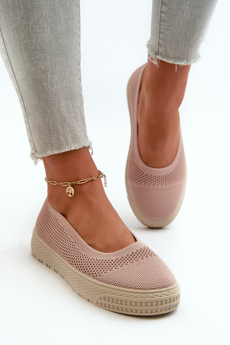 PE1 Dámské tenisky slip-on na platformě růžové Pimadea