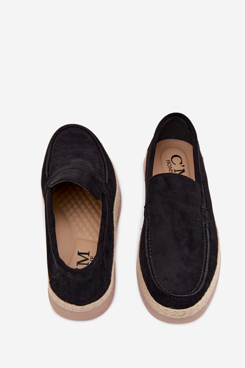 Boto pánske čierne espadrilky Rexton