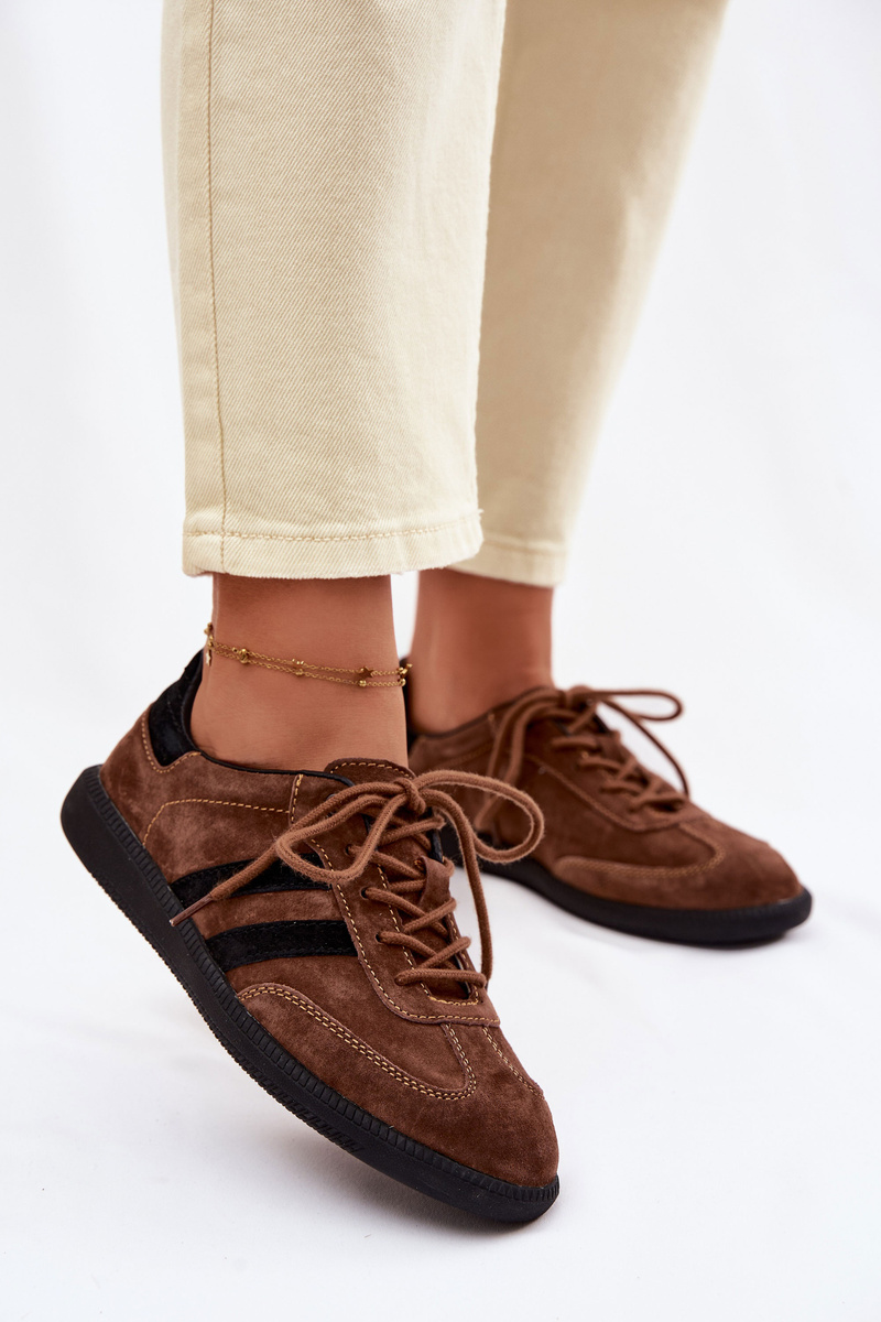 Dámske tenisky Boto Leather Suede hnedé