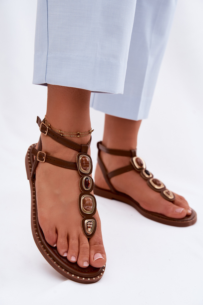 Boto dámské hnědé žabky Dorena