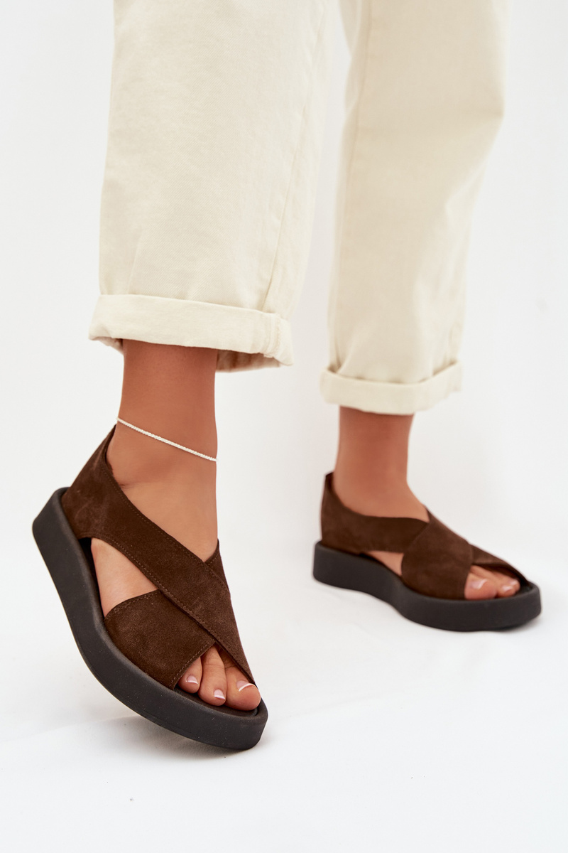 Дамски сандали Zazoo 3196 от естествен велур