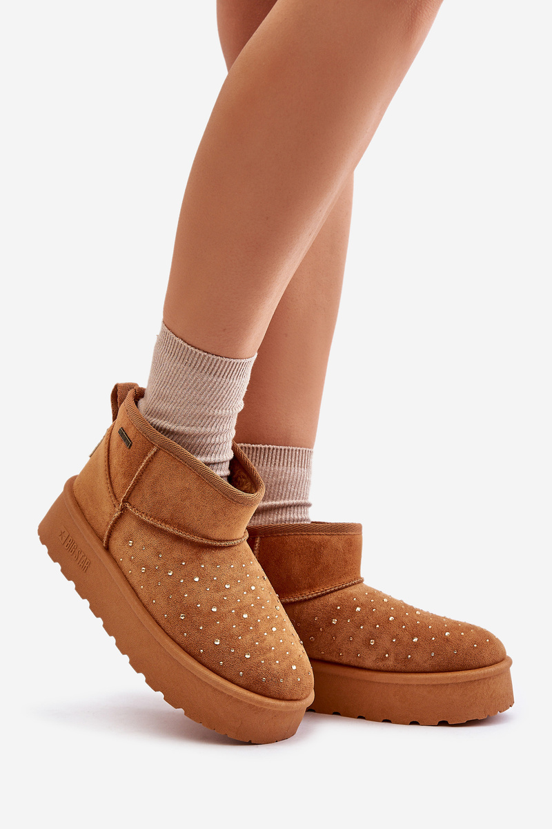 Snow boots with platform decoration Big Star OO274A104 Camel