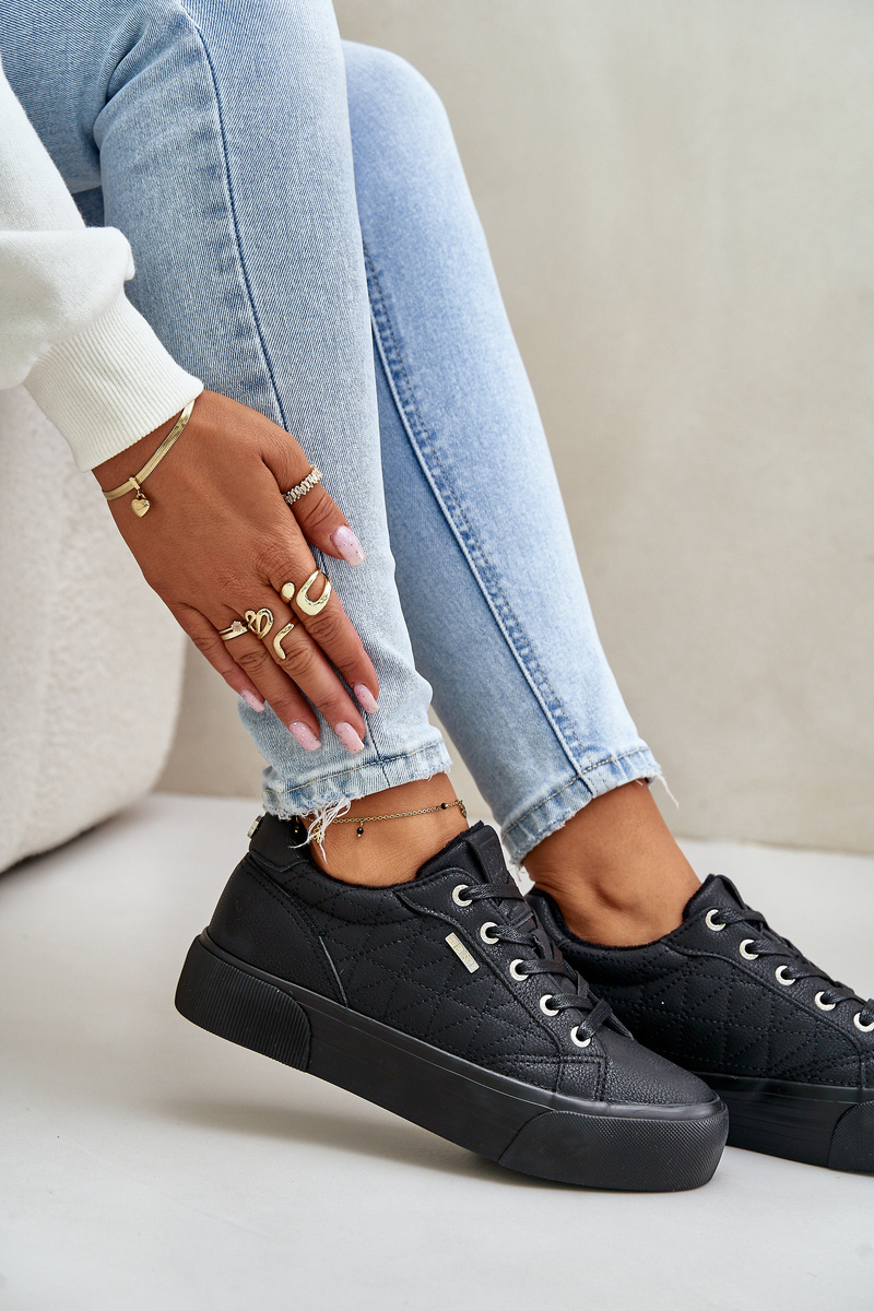 Women's insulated platform sneakers Big Star black