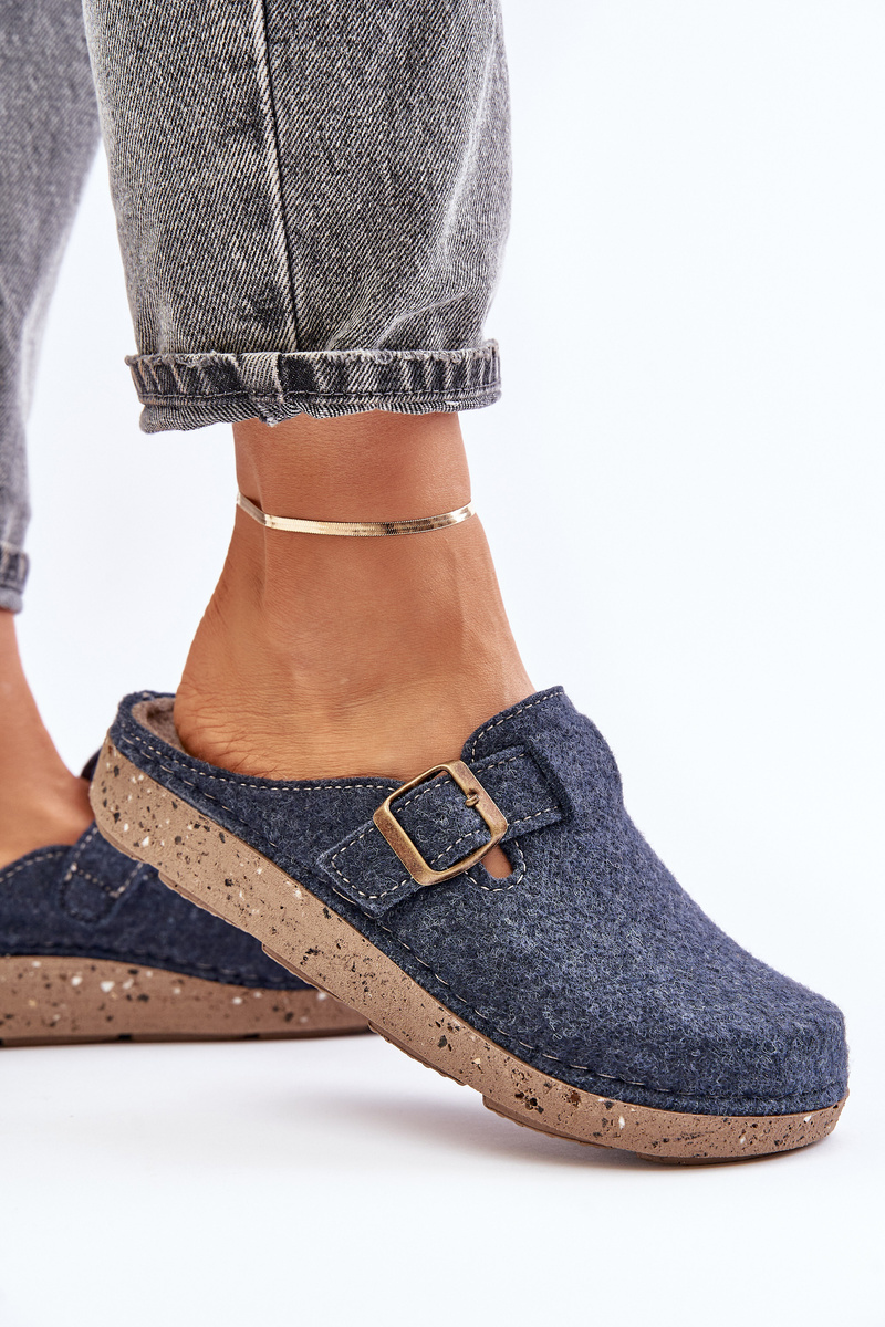 Comfortable women's slippers with Inblu buckle ED000019 blue