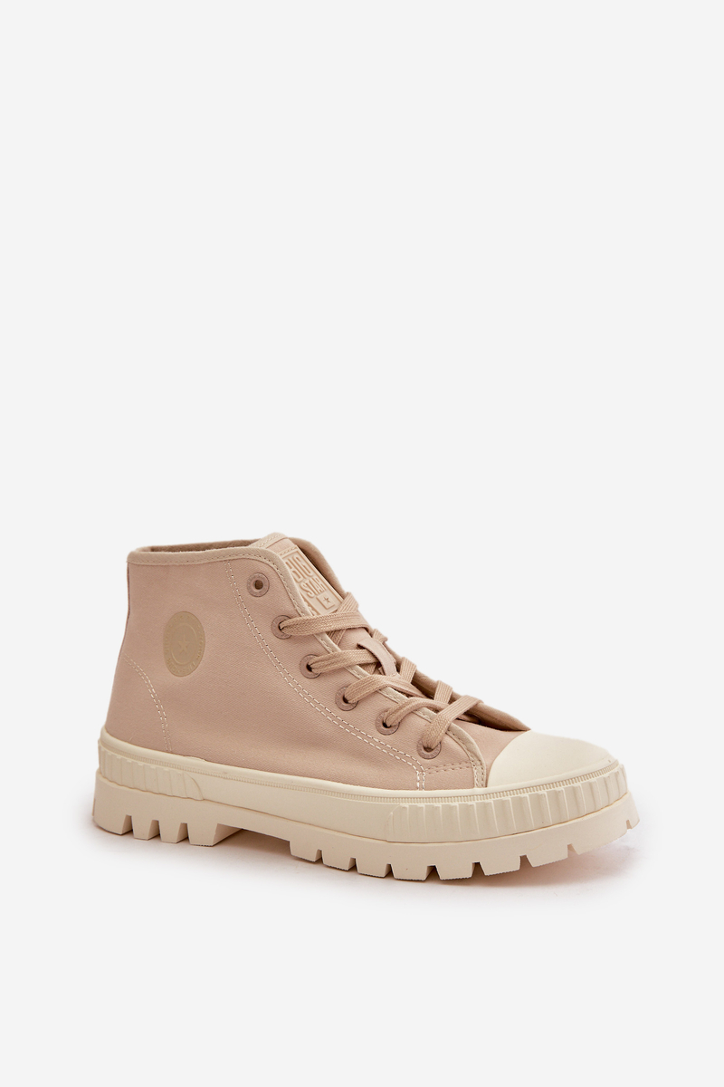 Women's high-ankle sneakers Big Star Beige
