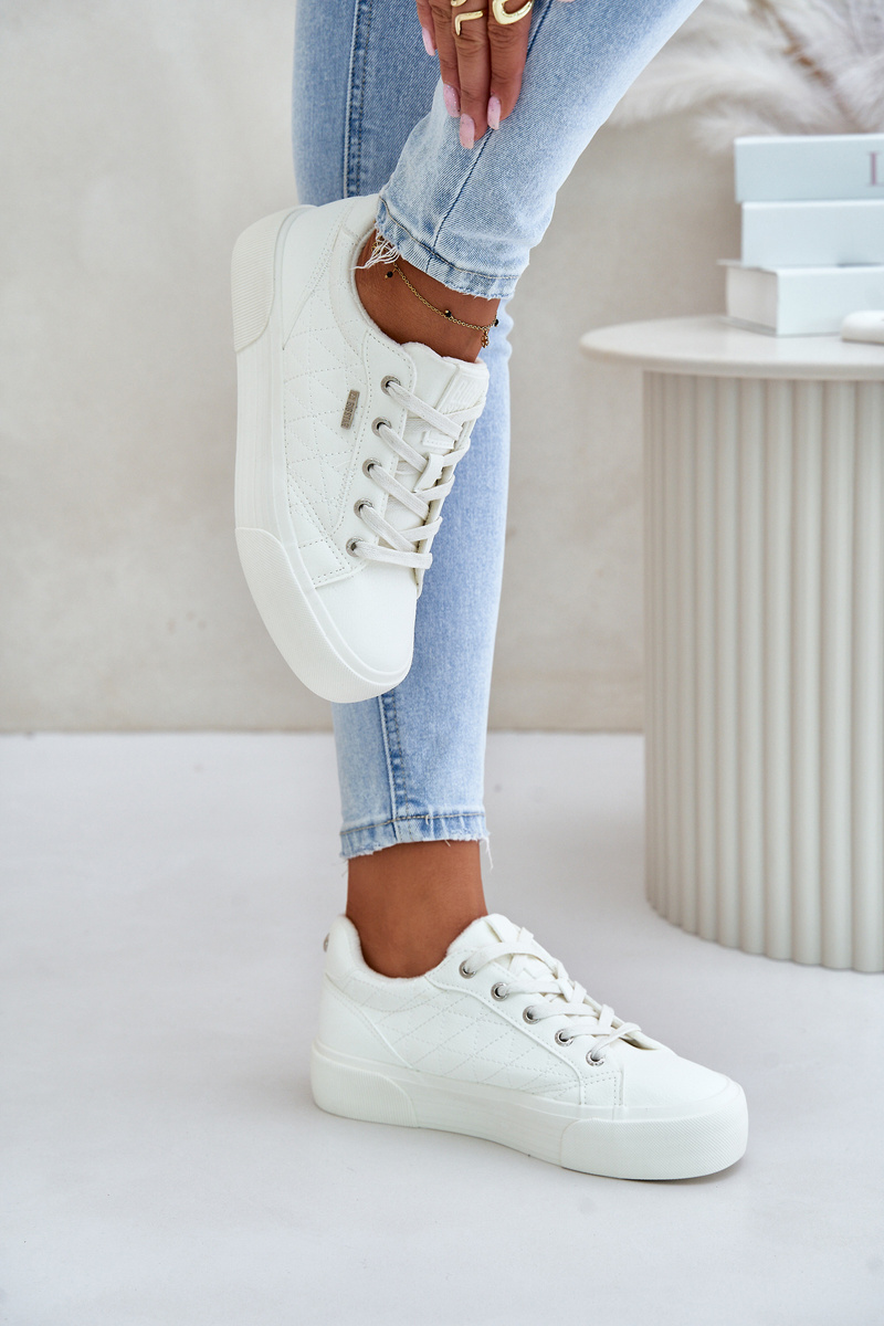 Women's insulated platform sneakers Big Star white