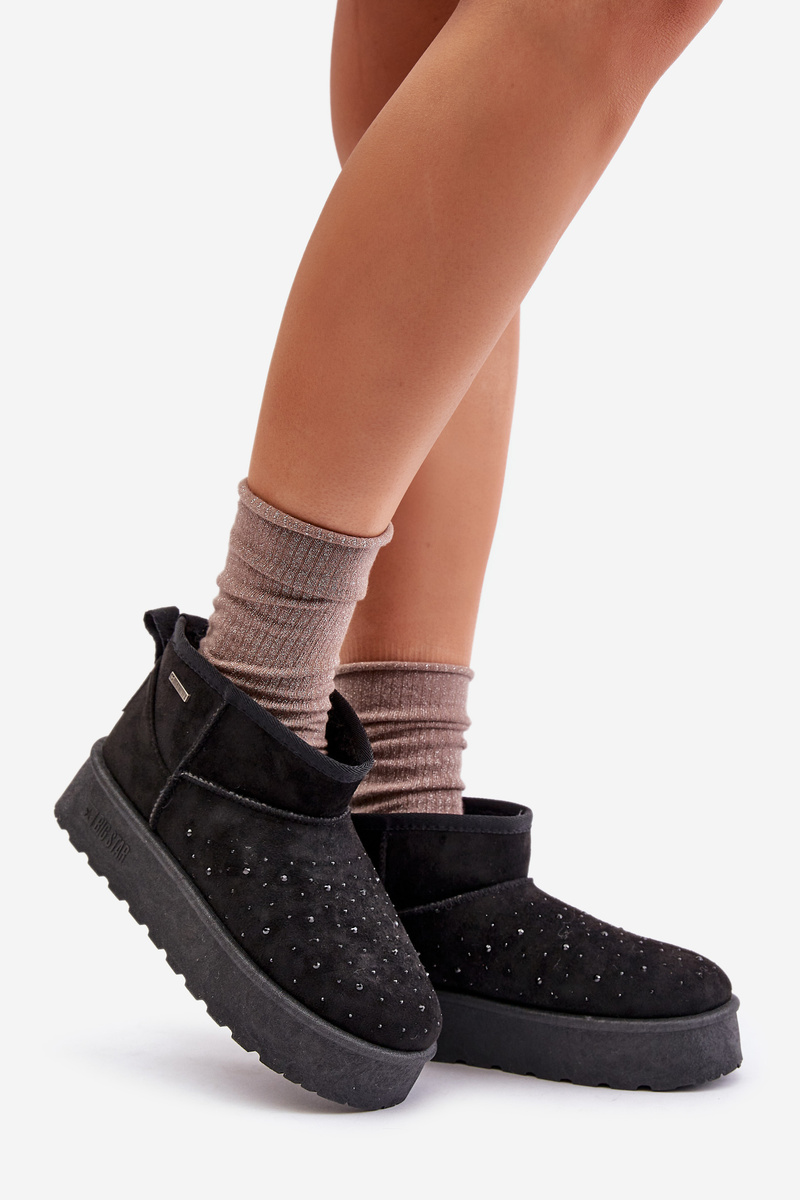 Snow boots with platform decoration Big Star Black