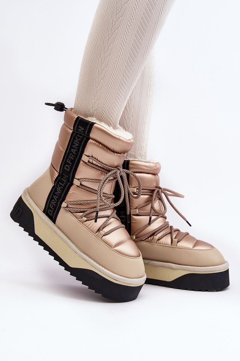 D.Franklin Women's Snow Boots On Thick Sole Vegan DFranklin
