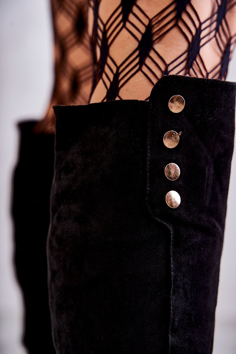 Cizme negre din piele întoarsă S. BARSKI