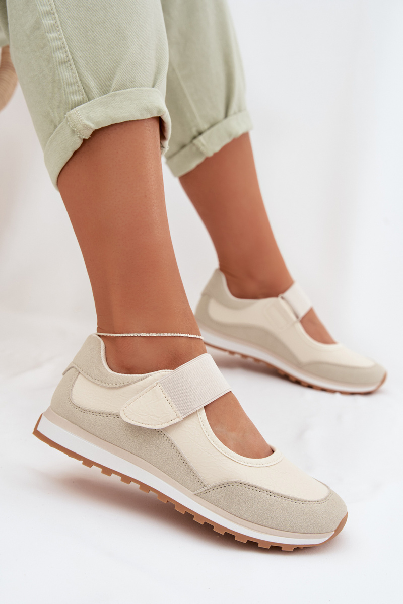 EVENTO Dámske športové slip-on tenisky béžové Aveliette