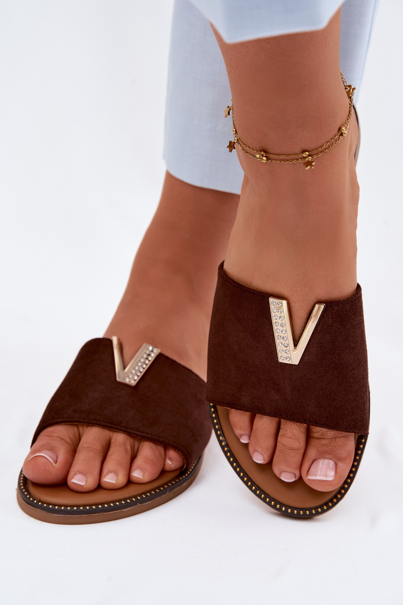 Dámske šľapky Nelmira s ozdobným detailom