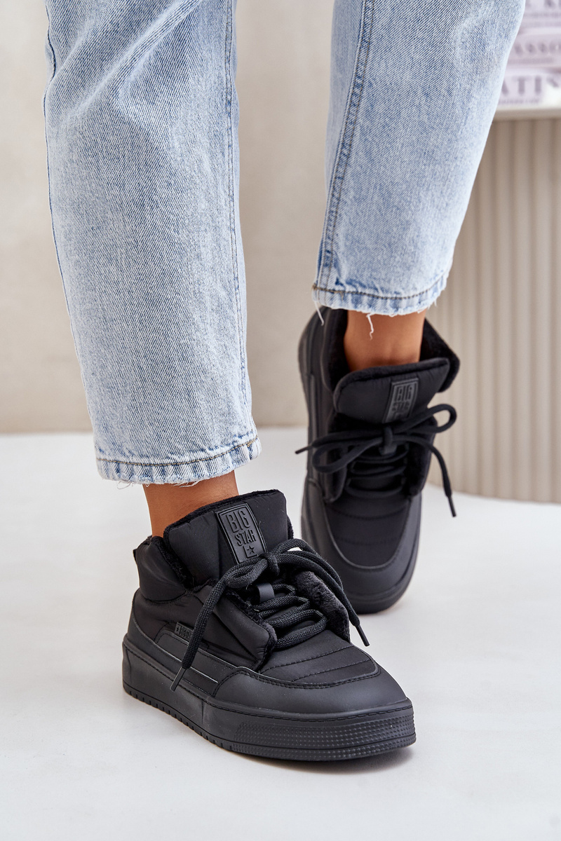 Insulated women's sneakers Big Star black